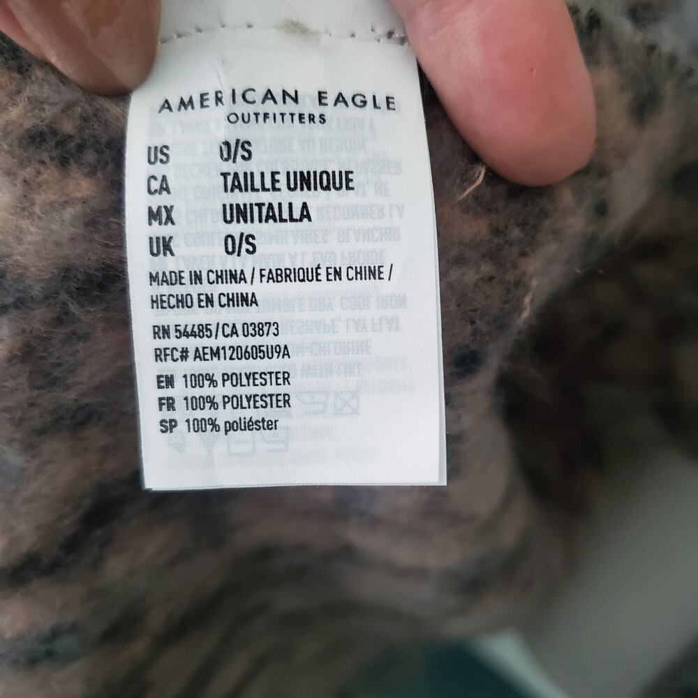 American Eagle Leopard Print Double Side Shawl Sc… - image 5